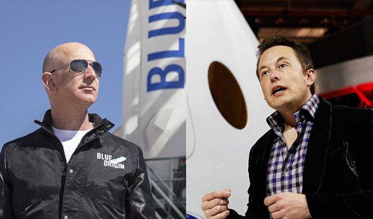 جف بزوس (Jeff Bezos) و ایلان ماسک (Elon Musk) 